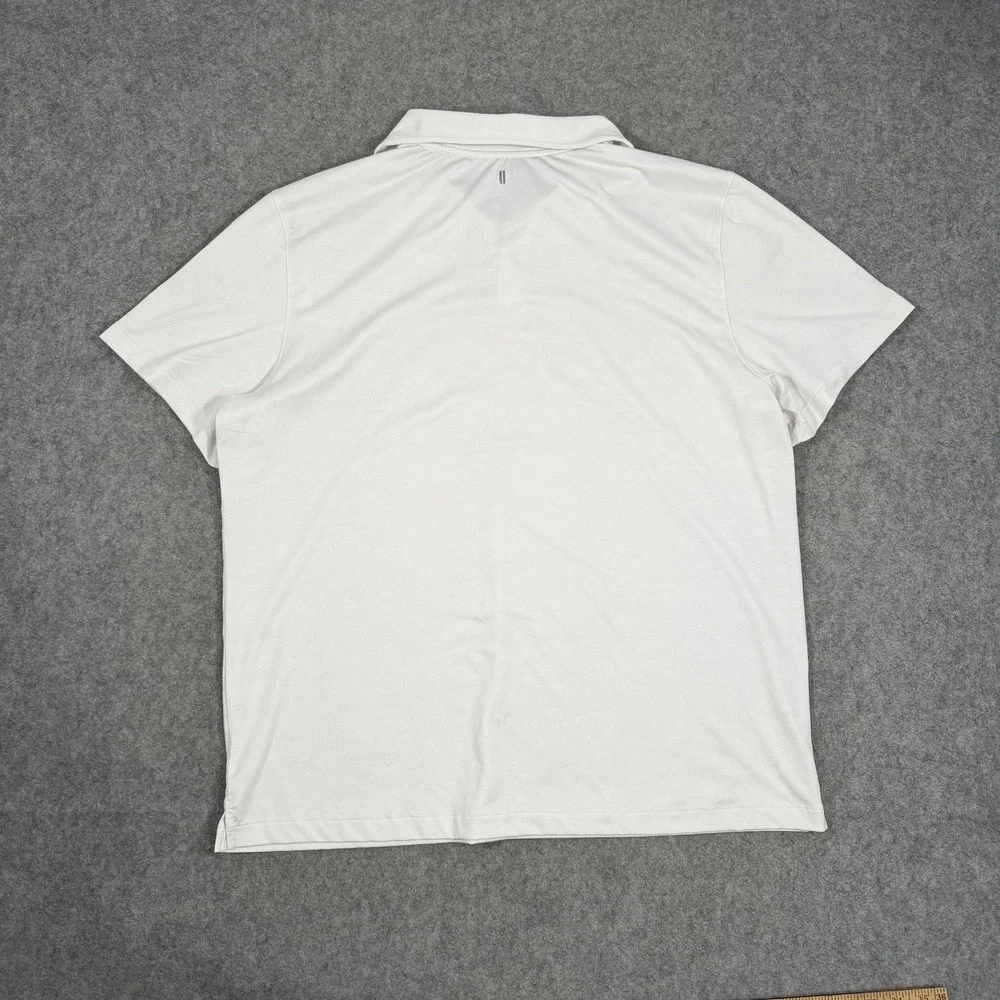 No Bull Performance Golf‎ Polo White Shirt Men's Athletic Stretch Size XL